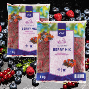 Mix Berries đông lạnh IQF Metro Chef 1kg