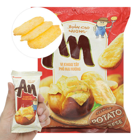 Bánh gạo vị khoai tây phô mai nướng Orion An 100.8g