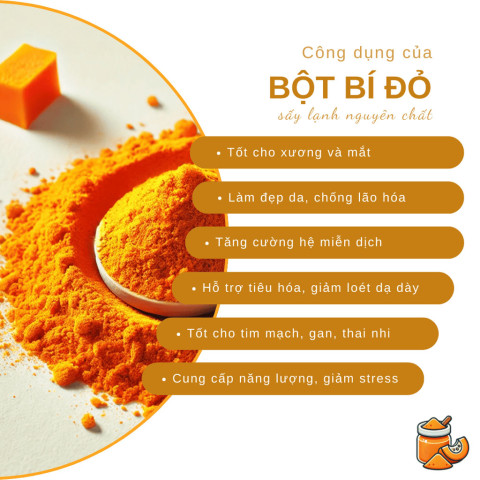 Bột bí đỏ sấy lạnh 100gr