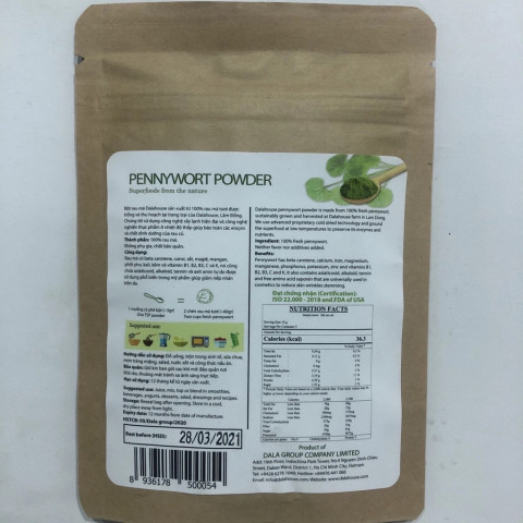 Bột rau má sấy lạnh DalaHouse 50g