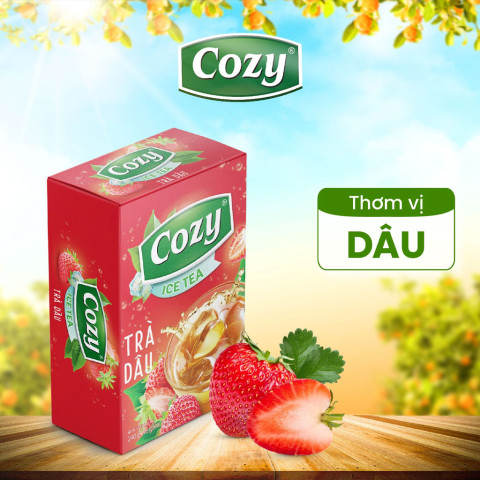 Trà dâu Cozy Ice Tea 240g (16 gói x 15g)