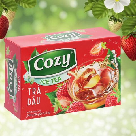 Trà dâu Cozy Ice Tea 240g (16 gói x 15g)