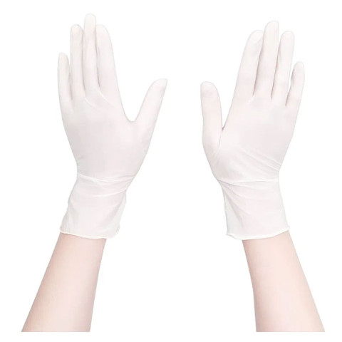 Găng tay cao su y tế màu trắng không bột