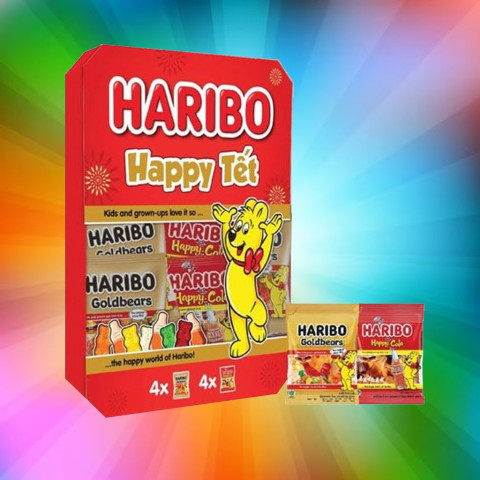 Kẹo Dẻo Haribo Happy Tết hộp giấy 96g F202778 