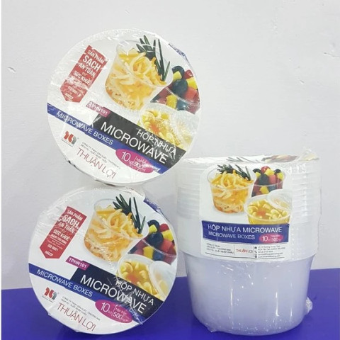 Hộp nhựa tròn Microwave 500ml