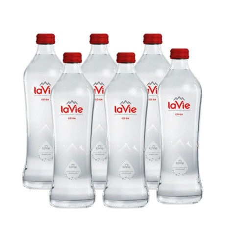 Nước khoáng thiên nhiên không ga LaVie chai thủy tinh 450ml