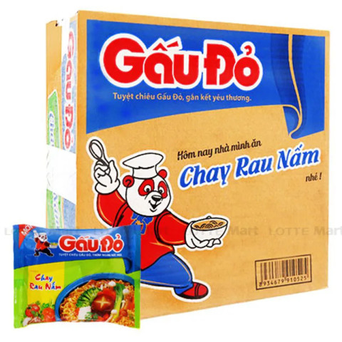 Mì Gấu Đỏ chay rau nấm 62g