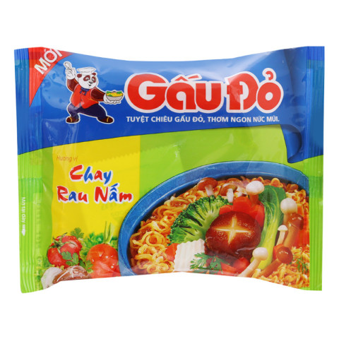 Mì Gấu Đỏ chay rau nấm 62g