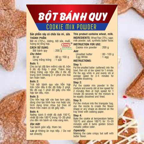 Bột Bánh Quy Mikko Cookie Mix Powder 200gr
