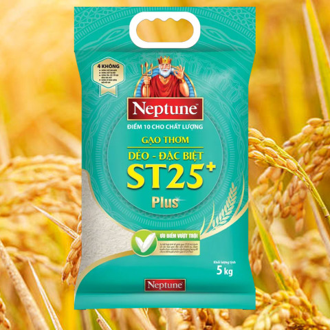 Gạo thơm dẻo đặc biệt Neptune ST25 Plus 5kg