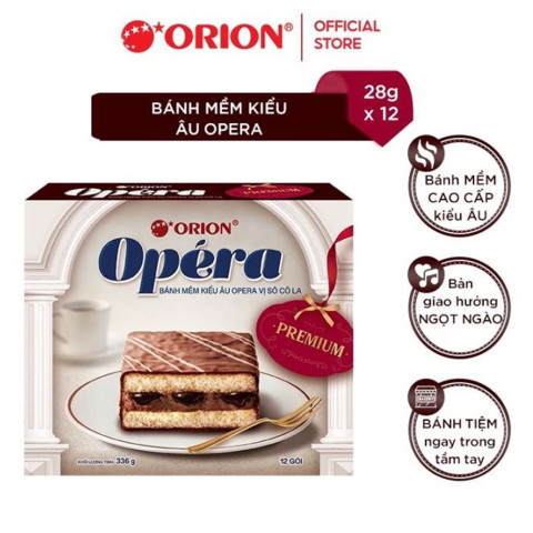 Bánh mềm kiểu Âu Orion Opéra Socola 336g (12 cái)