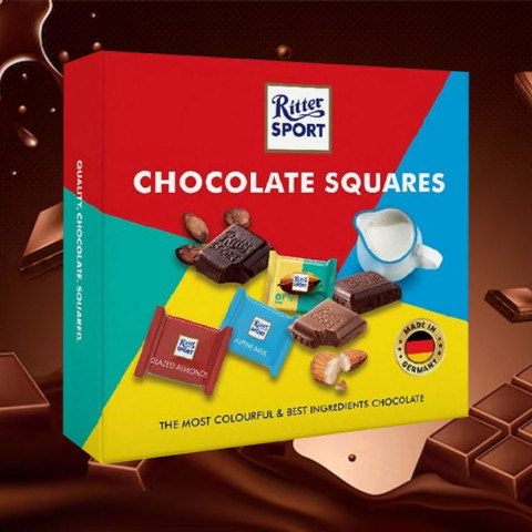 Hộp kẹo socola hỗn hợp hiệu Ritter Sport Squares 90g