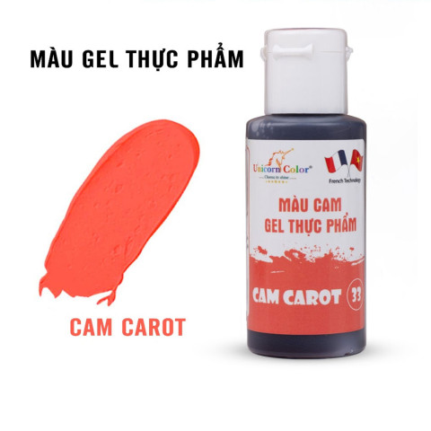 Màu gel cam carot Unicorn 28gr