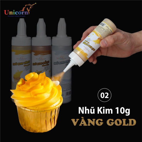 Màu nhũ kim vàng Unicorn 10gr