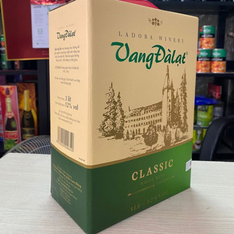 Vang Trắng Đà Lạt Classic White Wine hộp 3L