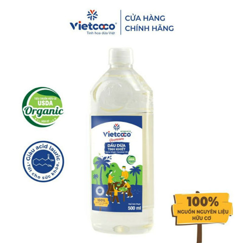 Dầu dừa tinh khiết Vietcoco 500ml