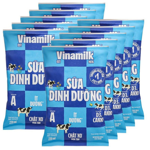 Sữa dinh dưỡng ít đường Vinamilk 220ml