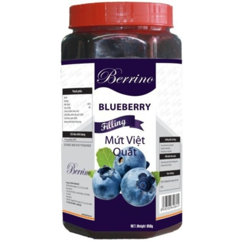 Mứt nhân việt quất Berrino Blueberry Filling 950g