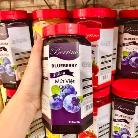 Mứt nhân việt quất Berrino Blueberry Filling 950g
