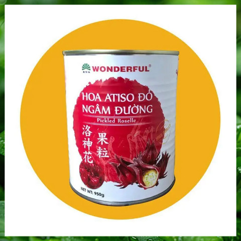 Hoa Atiso Đỏ Ngâm Đường Wonderful 950gr