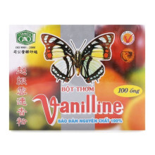 Bột thơm Vanilline Con Bươm Bướm hộp giấy 100 ống