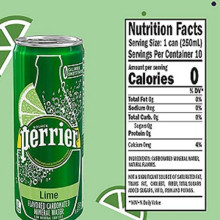 Nước khoáng có gas Perrier hương chanh xanh 250ml B130925