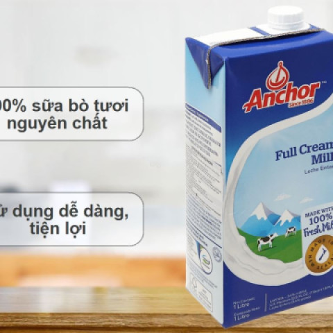 Sữa tươi tiệt trùng nguyên kem Anchor Full Cream Milk 1L
