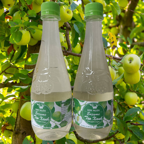 Giấm Táo Xanh Kim Ngân chai 450 ml