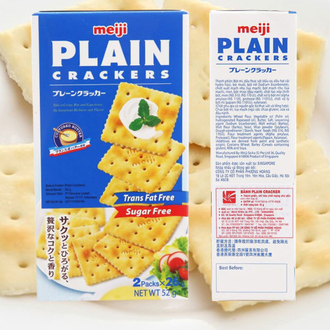 Bánh Meiji Plain Cracker hộp 52g