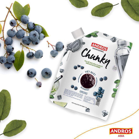 Mứt Việt Quất Andros Chunky Blueberry 1kg
