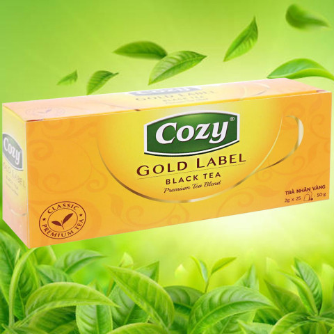 Trà đen Cozy Nhãn Vàng 50g (25 túi x 2g)