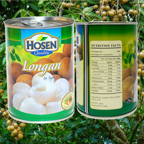 Nhãn Ngâm Siro Hosen Longan in Syrup 565g