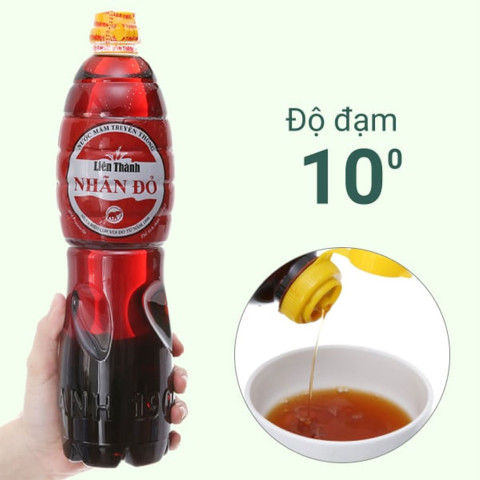 Nước mắm truyền thống Liên Thành Nhãn Đỏ 10N 900ml