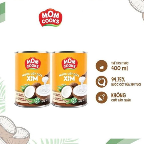 Nước Cốt Dừa XIM Mom Cooks 400ml