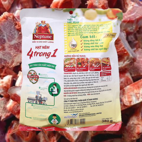 Hạt nêm Neptune 4 trong 1 vị heo gói 380g