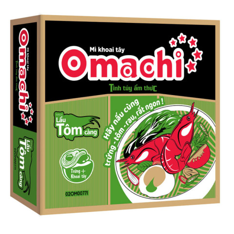 Mì khoai tây Omachi sốt tôm chua cay 80g
