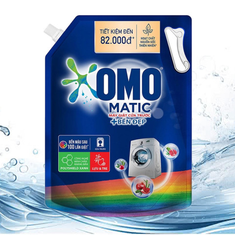 Nước Giặt OMO Matic Bền Đẹp Cửa Trước Túi 3.6kg