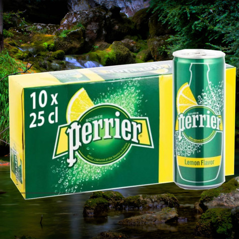 Nước khoáng có gas Perrier hương chanh vàng 250ml B130924