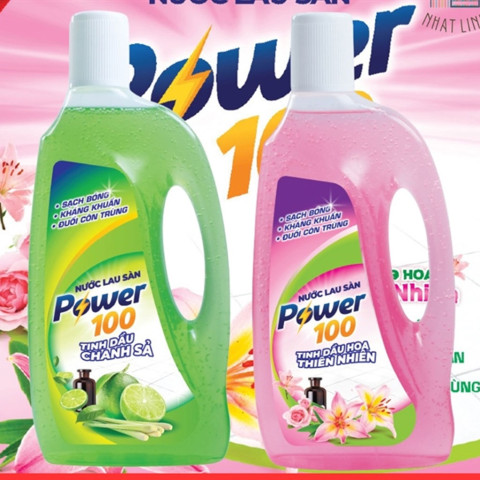 Nước lau sàn Power100 hương chanh sả 990g