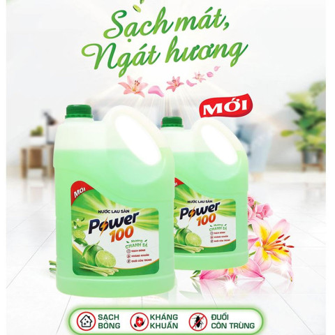 Nước Lau Sàn Power100 Tinh Dầu Chanh Sả 3.5kg