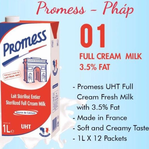 Sữa tươi nguyên kem Promess 1 lít