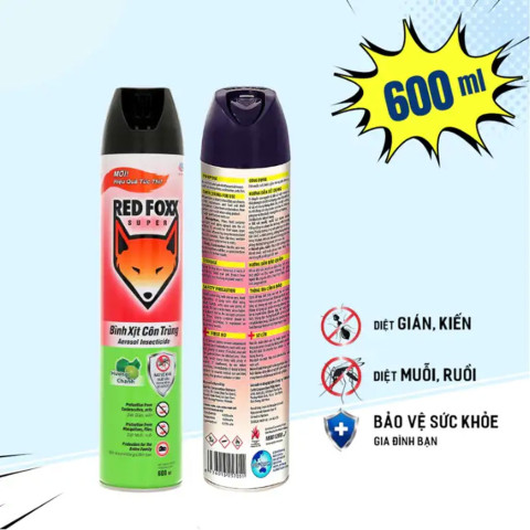 Bình xịt côn trùng Red Foxx Super hương chanh 600ml