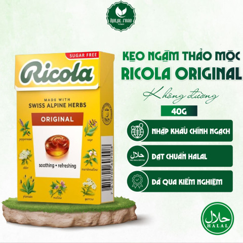 Kẹo thảo mộc không đường Ricola Original Herb 40g F184297