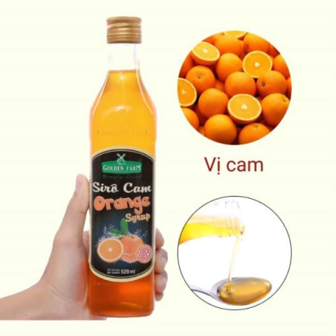Siro cam Golden Farm Orange Syrup 520ml