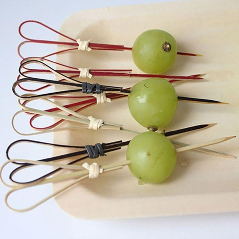 Tăm tre xiên trang trí trái tim 12cm