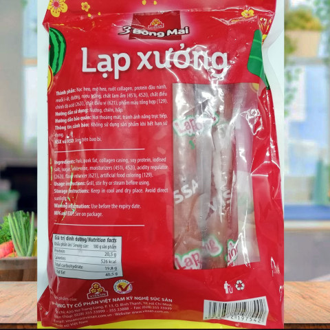 Lạp xưởng 3 Bông Mai Vissan 500g