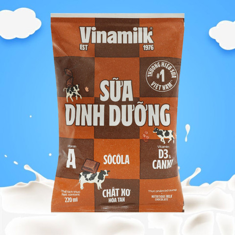 Sữa dinh dưỡng socola Vinamilk 220ml