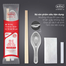 Combo muỗng - đũa - khăn giấy - tăm
