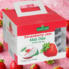 Mứt Dâu Golden Farm lốc 20 vĩ 14gr