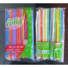 Ống hút bẻ cong nhiều màu